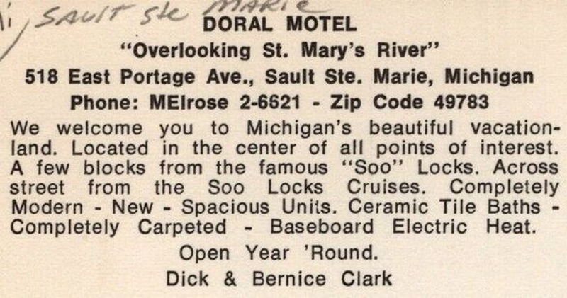 Doral Motel (Dor-Al Motel) - Vintage Postcard